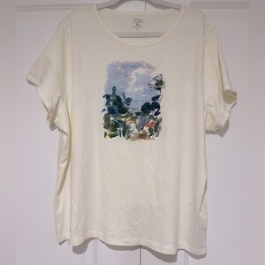J.Crew new without tags hundred percent cotton graphic T runs more like XL